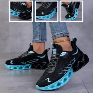 Women Gradient Mesh Running Sneakers, Breathable